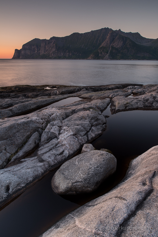 Landschaftsfotografie light auf der Insel Senja. 