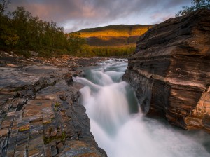 Wasserfall im Abisko-Nationalpark