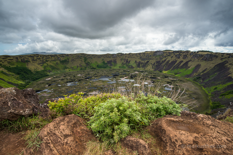 Eine Vulkanlandschaft auf Rapa Nui, der Osterinsel. Ein lohnendes Ziel für Landschaftsfotografen. Eine Vulkanlandschaft auf Rapa Nui, der Osterinsel.